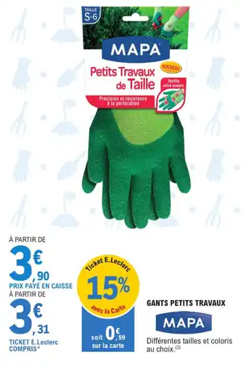 E.Leclerc MAPA Gants petits travaux offre