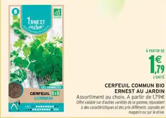 Intermarché Cerfeuil commun bio ernest au jardin offre