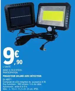 E.Leclerc Projecteur solaire avec détecteur offre