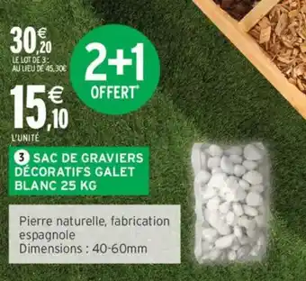 Intermarché Sac de graviers décoratifs galet blanc offre