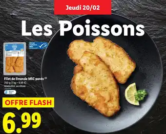 Lidl Filet de limande MSC panés offre