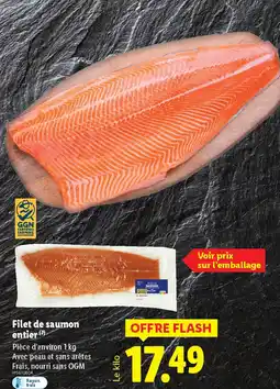 Lidl Filet de saumon entier offre