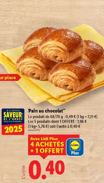 Lidl Pain au chocolat offre