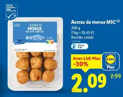 Lidl Accras de morue MSC offre