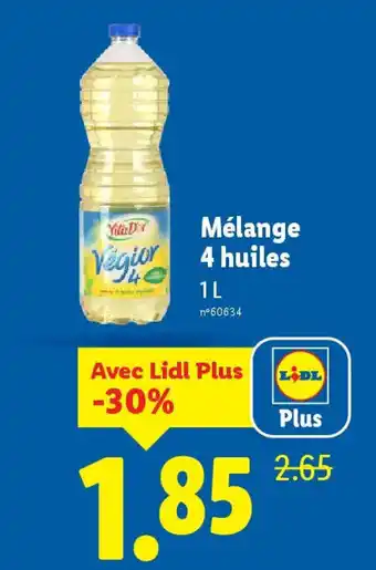 Lidl Mélange 4 huiles offre