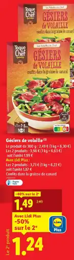 Lidl Gésiers de volaille offre