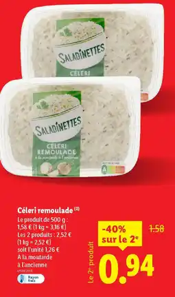 Lidl Céleri remoulade offre