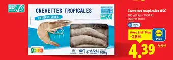 Lidl Crevettes tropicales ASC offre