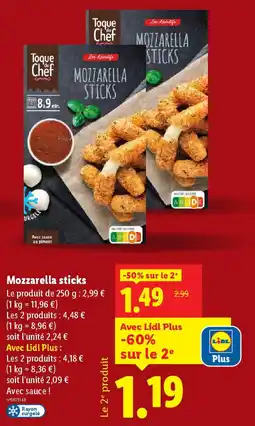 Lidl Mozzarella sticks offre