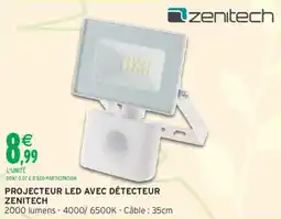 Intermarché Projecteur led avec détecteur zenitech offre