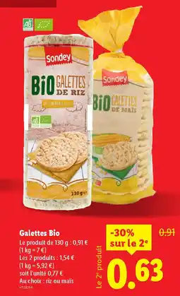 Lidl SONDEY Galettes Bio offre