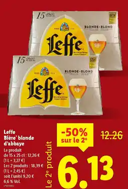 Lidl LEFFE Bière blonde d'abbaye offre