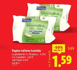 Lidl FLORALYS Papler Tollette Humide offre