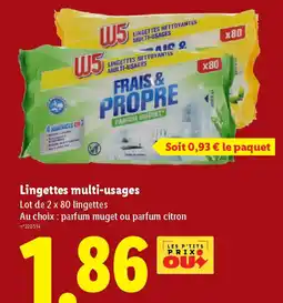 Lidl W5 Lingettes multi-usages offre