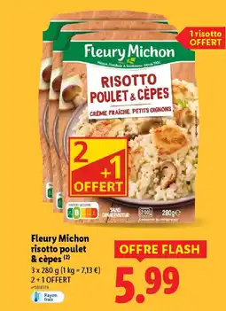 Lidl FLEURY MICHON risotto poulet &cèpes offre