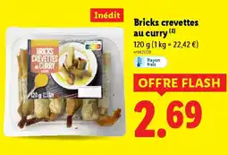 Lidl Bricks crevettes au curry offre