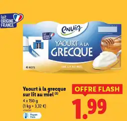 Lidl ENVIA Yaourt à la grecque sur lit au miel offre