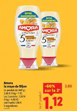 Lidl AMORA la mayo de Dijon offre