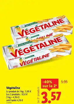 Lidl VÉGÉTALINE offre