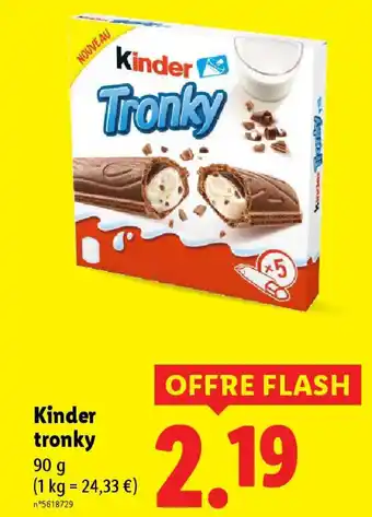 Lidl KINDER tronky offre