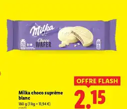 Lidl MILKA choco suprême blanc offre