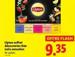 Lidl LIPTON coffret découvertes thés noirs sensation offre