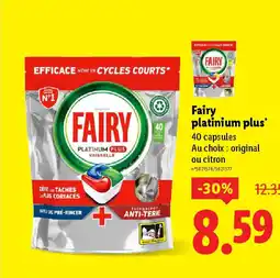 Lidl FAIRY platinium plus offre