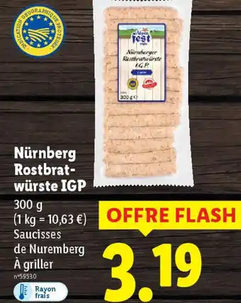 Lidl Nürnberg Rostbrat- würste IGP offre