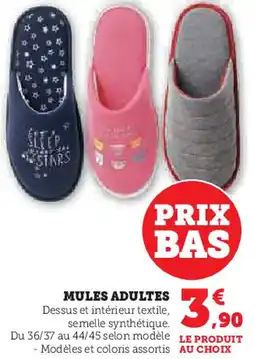 Super U Mules adultes offre