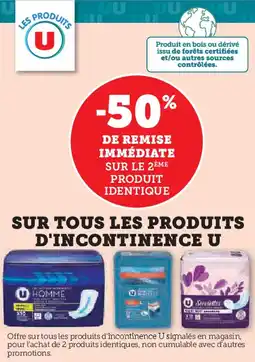 Super U Sur tous les produits d'incontinence u offre