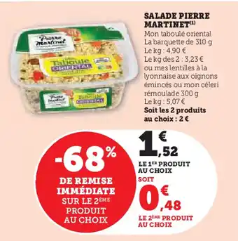 Super U Salade pierre martinet offre