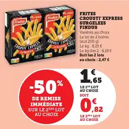 Super U Frites crousti' express surgelees findus offre