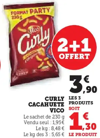 Super U Curly cacahuete vico offre