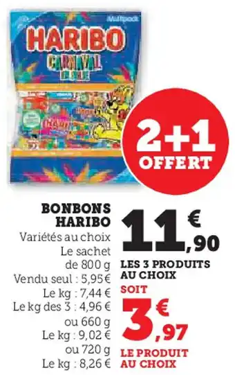 Super U Bonbons haribo offre