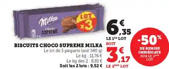 Super U Biscuits choco supreme milka offre