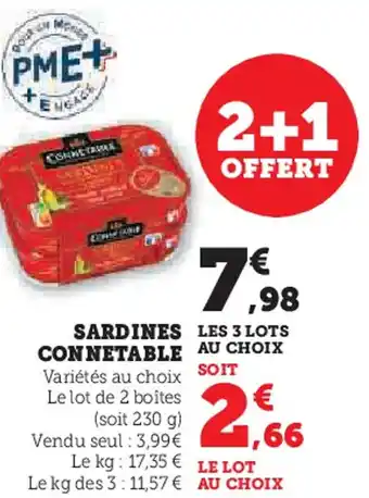 Super U Sardines connetable offre