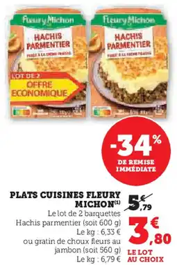 Super U Plats cuisines fleury michon offre