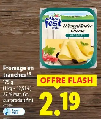 Lidl Fromage en tranches offre