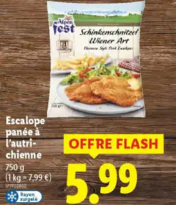 Lidl Escalope panée à l'autri- chienne offre