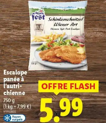 Lidl Escalope panée à l'autri- chienne offre