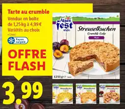 Lidl Tarte au crumble offre