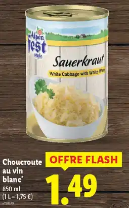 Lidl Choucroute au vin blanc offre