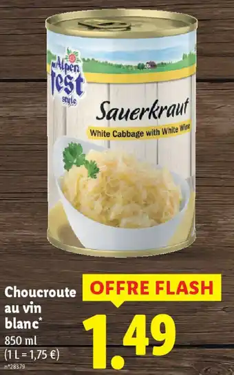 Lidl Choucroute au vin blanc offre