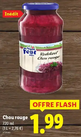 Lidl Chou rouge offre