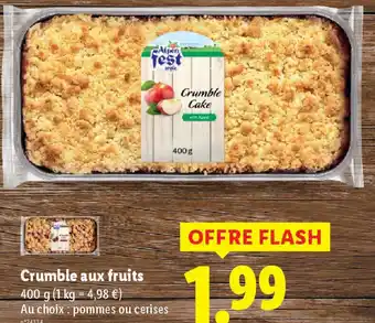 Lidl Crumble aux fruits offre