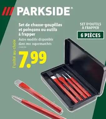 Lidl PARKSIDE Set de chasse-goupilles et poinçons ou outils à frapper offre