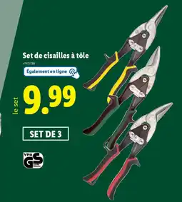 Lidl Set de cisailles à tôle offre