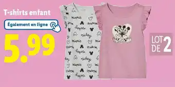 Lidl T-shirts enfant offre