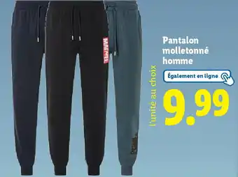 Lidl Pantalon molletonné homme offre