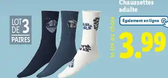 Lidl Chaussettes adulte offre